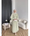 Hen - Margo Şifon Elbise - Yeşil