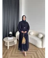 Hen - Margo Şifon Elbise - Lacivert