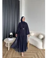 Hen - Margo Şifon Elbise - Lacivert