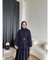 Hen - Margo Şifon Elbise - Lacivert