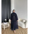 Hen - Margo Şifon Elbise - Lacivert