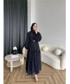 Hen - Margo Şifon Elbise - Lacivert
