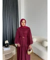 Hen - Margo Şifon Elbise - Bordo