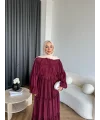 Hen - Luzy Şifon Elbise - Bordo