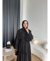 Hen - Luzy Şifon Elbise - Siyah