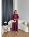 Hen - Visor Fiyonklu Etekli Takım - Bordo