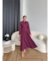 Hen - Visor Fiyonklu Etekli Takım - Bordo