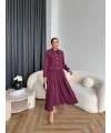 Hen - Visor Fiyonklu Etekli Takım - Bordo