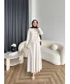Hen - Visor Fiyonklu Etekli Takım - Bej