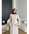 Hen - Visor Fiyonklu Etekli Takım - Bej