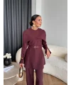 Tb - Glady Pelerin Takım - Bordo