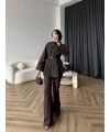 Tb - Stew Taş Detay Denim Takım - Kahve