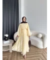 Qu - Balon Kol Etekli Takım - Sarı