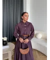 Es - Dacron Etekli Kot Takım - Mürdüm