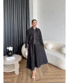 Es - Roxanne Etekli Kot Takım - Siyah