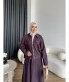 Es - Roxanne Etekli Kot Takım - Mürdüm