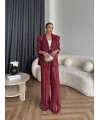 Asil Pırlanta Ceketli Takım - Bordo