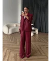 Asil Pırlanta Ceketli Takım - Bordo