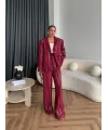 Asil Pırlanta Ceketli Takım - Bordo
