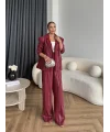 Asil Pırlanta Ceketli Takım - Bordo
