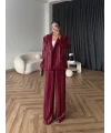 Asil Pırlanta Ceketli Takım - Bordo
