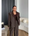 Asil Pırlanta Ceketli Takım - Kahve