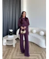 Fuş - Luxe Omuzu Püskül İpli Takım - Bordo