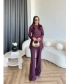 Fuş - Luxe Omuzu Püskül İpli Takım - Bordo