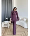 Fuş - Luxe Omuzu Püskül İpli Takım - Bordo