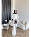 Fuş - Luxe Omuzu Püskül İpli Takım - Beyaz