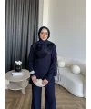 Fuş - Luxe Omuzu Püskül İpli Takım - Lacivert