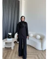 Fuş - Luxe Omuzu Püskül İpli Takım - Siyah