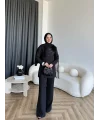 Fuş - Luxe Omuzu Püskül İpli Takım - Siyah
