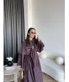 Qu - Quase Pelerin Detay Etek Takım - Mürdüm