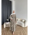 Tb - Ponpon Kat Kat Elbise - Yeşil