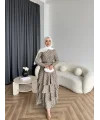 Tb - Ponpon Kat Kat Elbise - Yeşil
