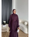 Fuş - Butter Şal Hediye Elbise - Mürdüm