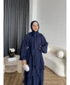 Fuş - Butter Şal Hediye Elbise - Lacivert
