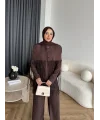 Fuş - Sakura Püsküllü Takım - Kahve