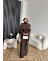 Fuş - Sakura Püsküllü Takım - Kahve
