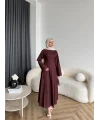 Kmş - Tasarım Kot Elbise - Bordo