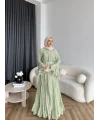 Fuş - Navyl Modal Elbise - Yeşil