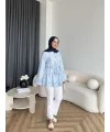 Fuş - Ferilan Fermuarlı Gömlek - Bebe Mavi