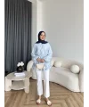 Fuş - Ferilan Fermuarlı Gömlek - Bebe Mavi
