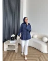 Fuş - Ferilan Fermuarlı Gömlek - Lacivert