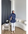 Fuş - Ferilan Fermuarlı Gömlek - Lacivert