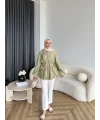 Fuş - Ferilan Fermuarlı Gömlek - Yeşil