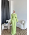 Sue Tasarım Elbise - Yağ Yeşili