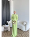 Sue Tasarım Elbise - Yağ Yeşili