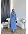 Tb - Galler Ön Bağlamalı Kot Etekli Takım
